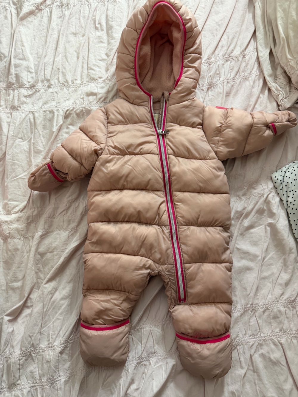 Michael Kors pink baby Puffer Snowsuit